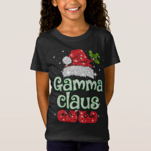 Gamma Claus Santa Funny Christmas Pajama Matching  T-Shirt