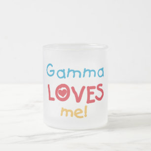 Gamma Loves Me T-shirts and Gifts Frosted Glass Coffee Mug