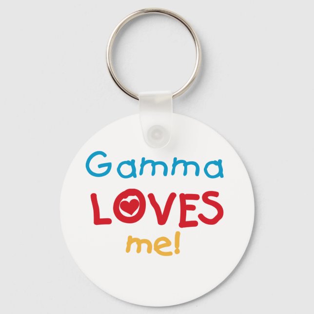 Gamma Loves Me T-shirts and Gifts Key Ring (Front)