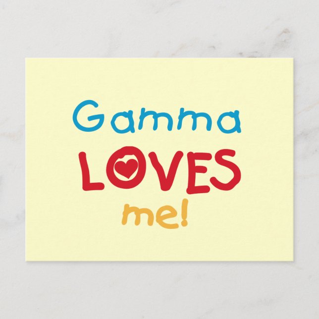 Gamma Loves Me T-shirts and Gifts Postcard (Front)