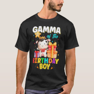 Gamma Of The Birthday Boy Cow Farm Animals Family  T-Shirt