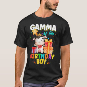 Gamma Of The Birthday Boy Cow Farm Animals Family  T-Shirt