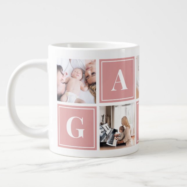 Gamma Photo Collage Custom Giant Coffee Mug (Left)