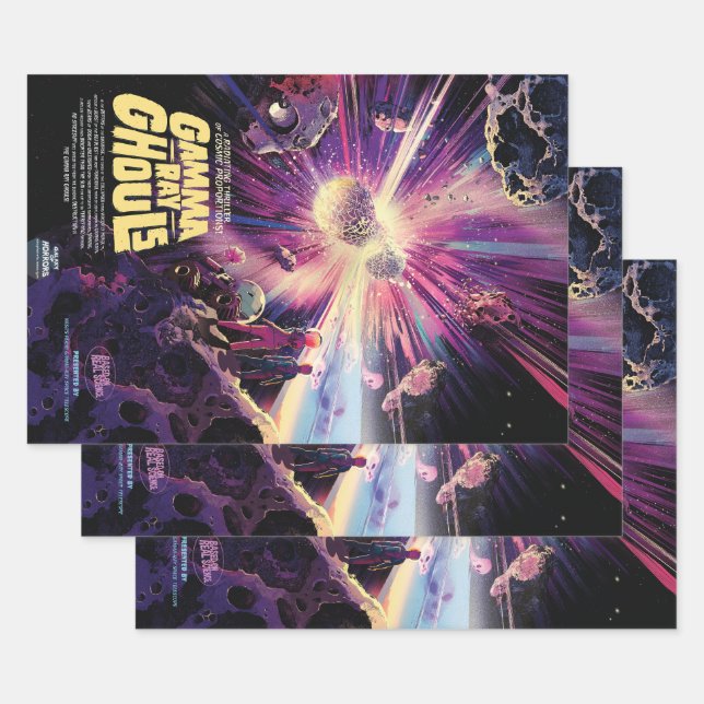 Gamma Ray Burst Pulsars Kilonova Cosmic Collision Wrapping Paper Sheet (Set)