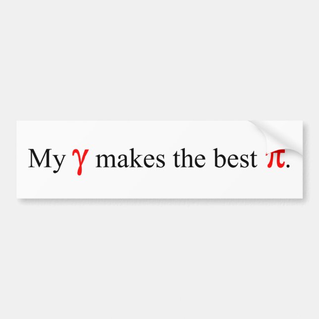 Gamma's Pi | Pi Day Bumper Sticker (Front)