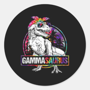 Gammasaurus Dinosaur Gamma Saurus Family Matching Classic Round Sticker