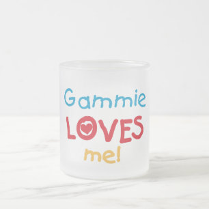 Gammie Loves Me T-shirts and Gifts Frosted Glass Coffee Mug