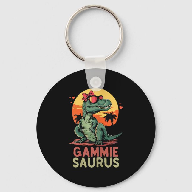 Gammiesaurus Dino Dinosaur Gammie-saurus T-rex Fun Key Ring (Front)