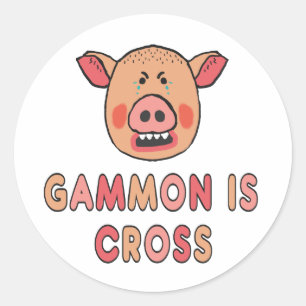 Gammon Is Cross Classic Round Sticker