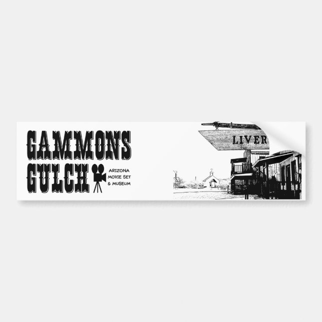 Gammons Gulch Movie Set Bumper Sticker (Front)