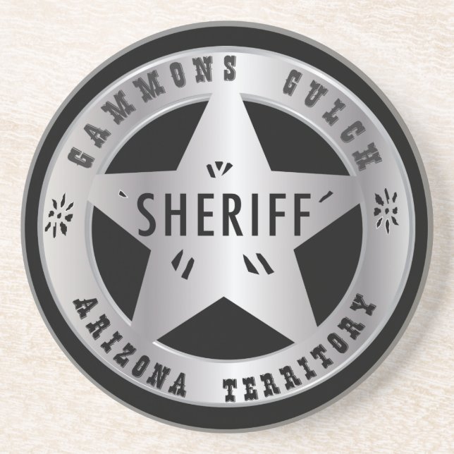 Gammons Gulch Sheriffs Badge Coaster (Front)