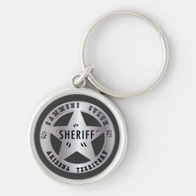 Gammons Gulch Sheriffs Badge Key Chain (Front)