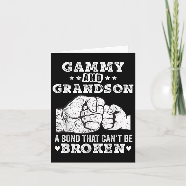 Gammy And Grandson A Bond That Can't Be Broken Gam Card (Front)