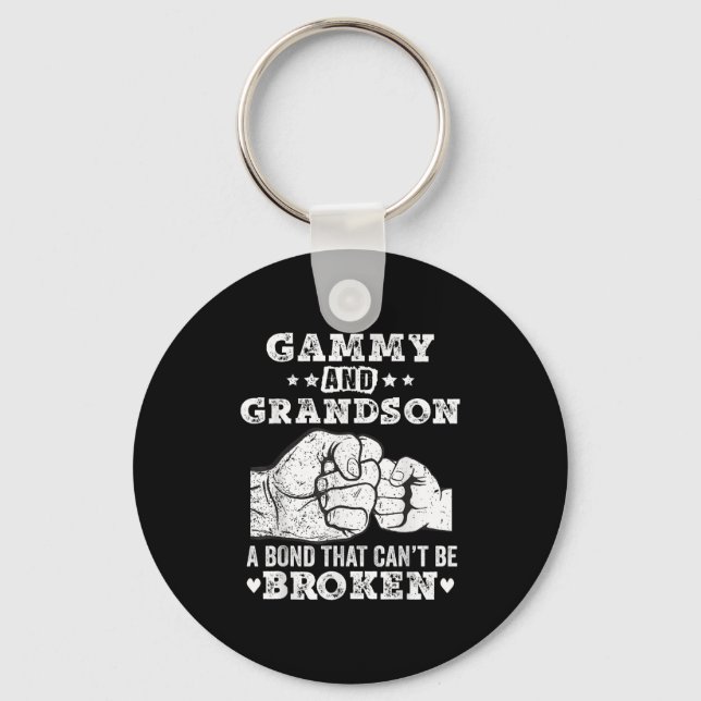 Gammy And Grandson A Bond That Can't Be Broken Gam Key Ring (Front)