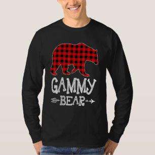 Gammy Bear Christmas Pajama Red Plaid Buffalo Fami T-Shirt