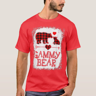 Gammy Bear Christmas Pajama Red Plaid Buffalo Fami T-Shirt