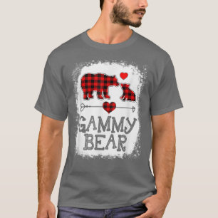 Gammy Bear Christmas Pajama Red Plaid Buffalo Fami T-Shirt