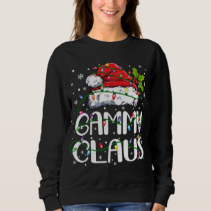 Gammy Claus Christmas Santa Hat Matching Family Xm Sweatshirt