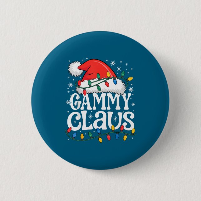 Gammy Claus Funny Xmas Christmas Grandma Holiday S 6 Cm Round Badge (Front)