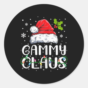 Gammy Claus Xmas Santa Matching Family Christmas P Classic Round Sticker