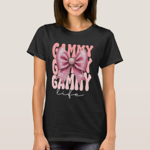 Gammy Coquette Bow Pink Cute Grandma Mother's Day T-Shirt