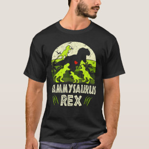 Gammy Dinosaur T Rex Gammysaurus 4 Kids Family Mat T-Shirt