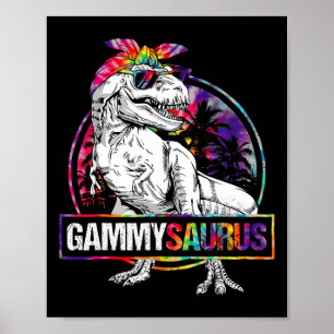 Gammysaurus Dinosaur Gammy Saurus Family Matching  Poster