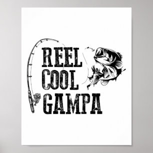 Gampa Fishing Reel Cool Gampa Funny Gift Poster