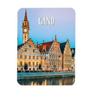 Gand Belgique Photo Vintage Magnet