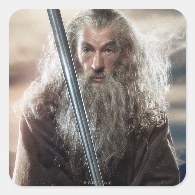 Gandalf Character Poster 2 Square Sticker (Front)