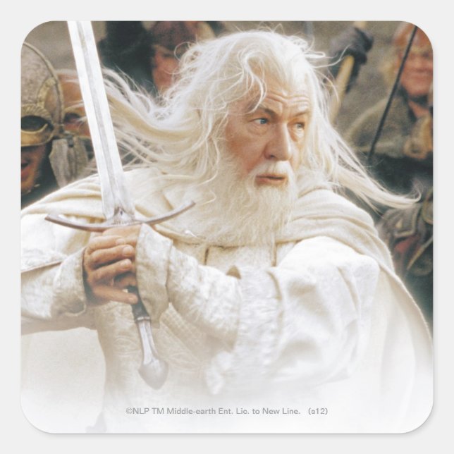 GANDALF™ Fight with Sword Square Sticker (Front)