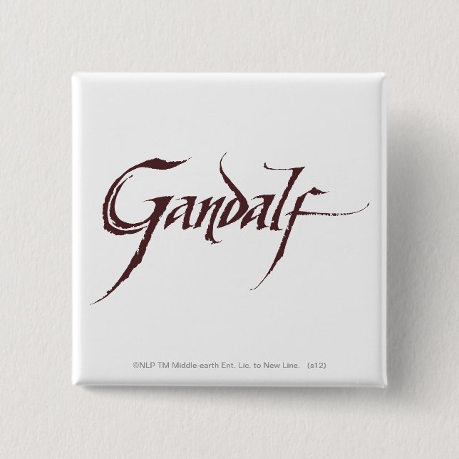 Gandalf Name Solid 15 Cm Square Badge (Front)