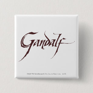 Gandalf Name Solid 15 Cm Square Badge