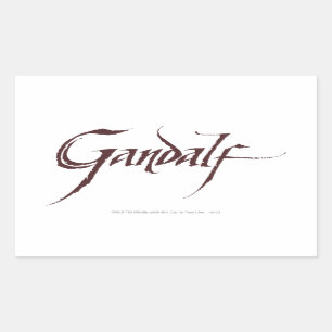Gandalf Name Solid Rectangular Sticker