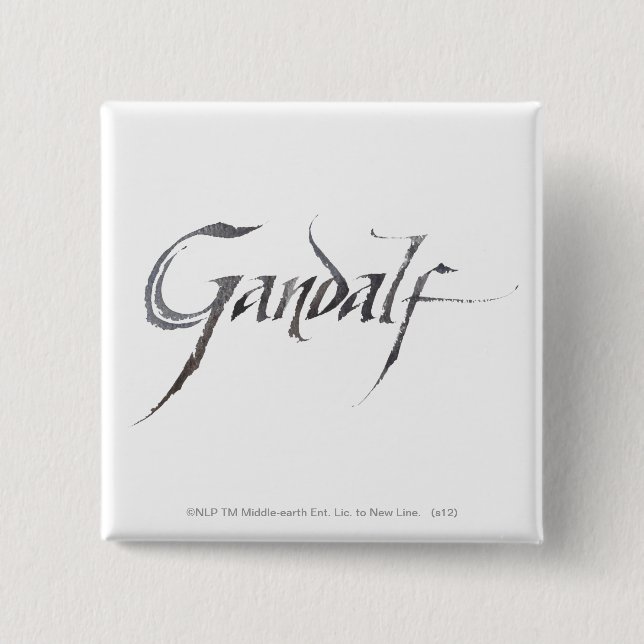 Gandalf Name Textured 15 Cm Square Badge (Front)