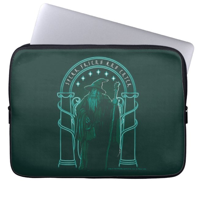 GANDALF™ "Speak Friend And Enter" Doors of Durin Laptop Sleeve (Front)