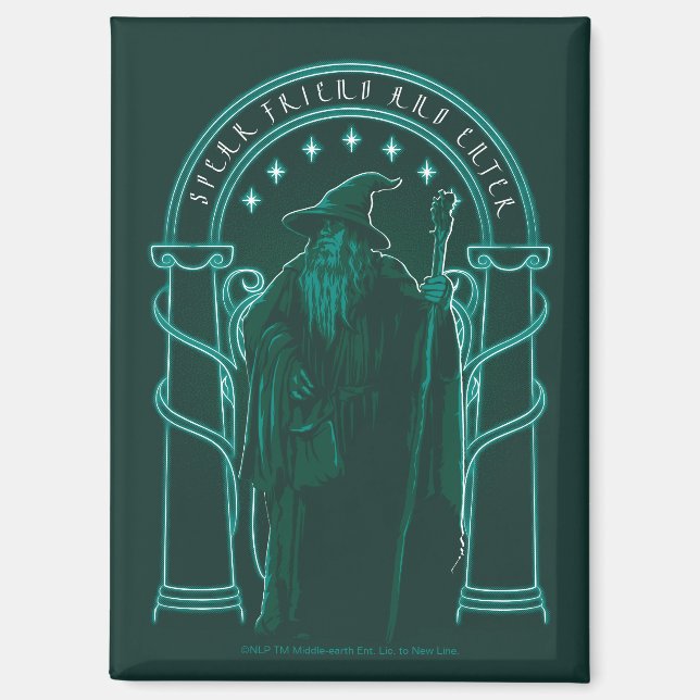 GANDALF™ "Speak Friend And Enter" Doors of Durin Magnet (Front)