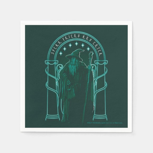 GANDALF™ "Speak Friend And Enter" Doors of Durin Napkin (Front)