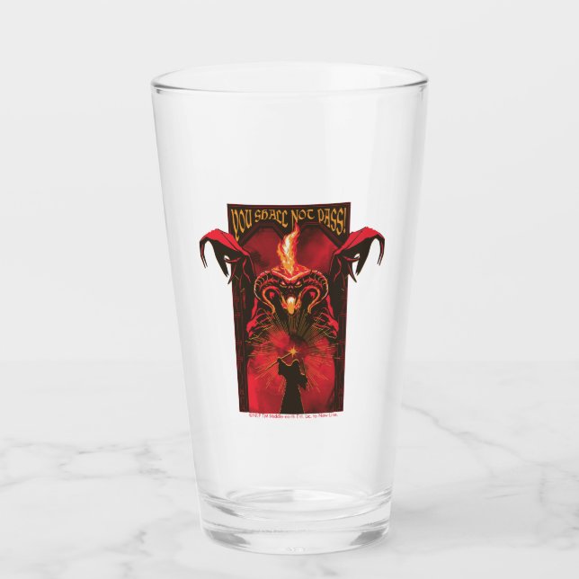 GANDALF™ Vs Balrog "You Shall Not Pass" Graphic Glass (Front)