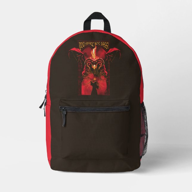 GANDALF™ Vs Balrog "You Shall Not Pass" Graphic Printed Backpack (Front)