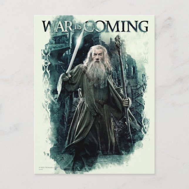 Gandalf - War Is Coming Postcard (Front)