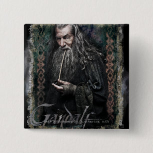 Gandalf With name 15 Cm Square Badge