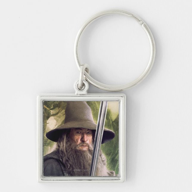 Gandalf With Staff And Sword Key Ring (Front)