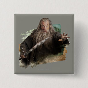 Gandalf With Sword 15 Cm Square Badge