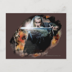Gandalf With Sword In Battle Postcard