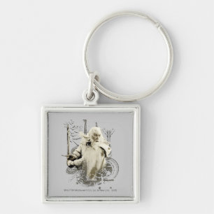 GANDALF™ with Sword Vector Collage Key Ring