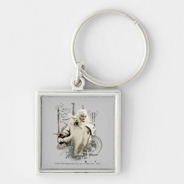 GANDALF™ with Sword Vector Collage Key Ring (Front)
