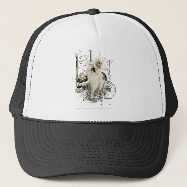 GANDALF™ with Sword Vector Collage Trucker Hat (Front)