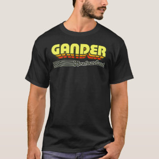 Gander, Newfoundland  Retro Stripes Classic T-Shir T-Shirt