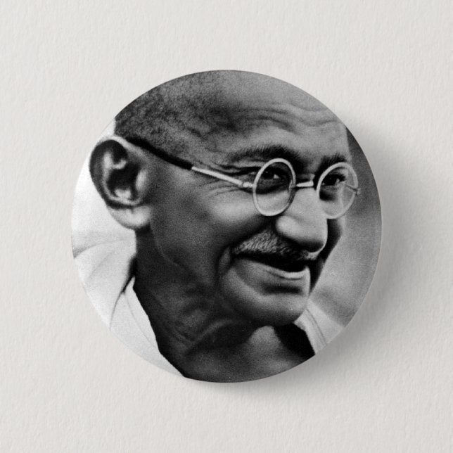 GANDHI 6 CM ROUND BADGE (Front)